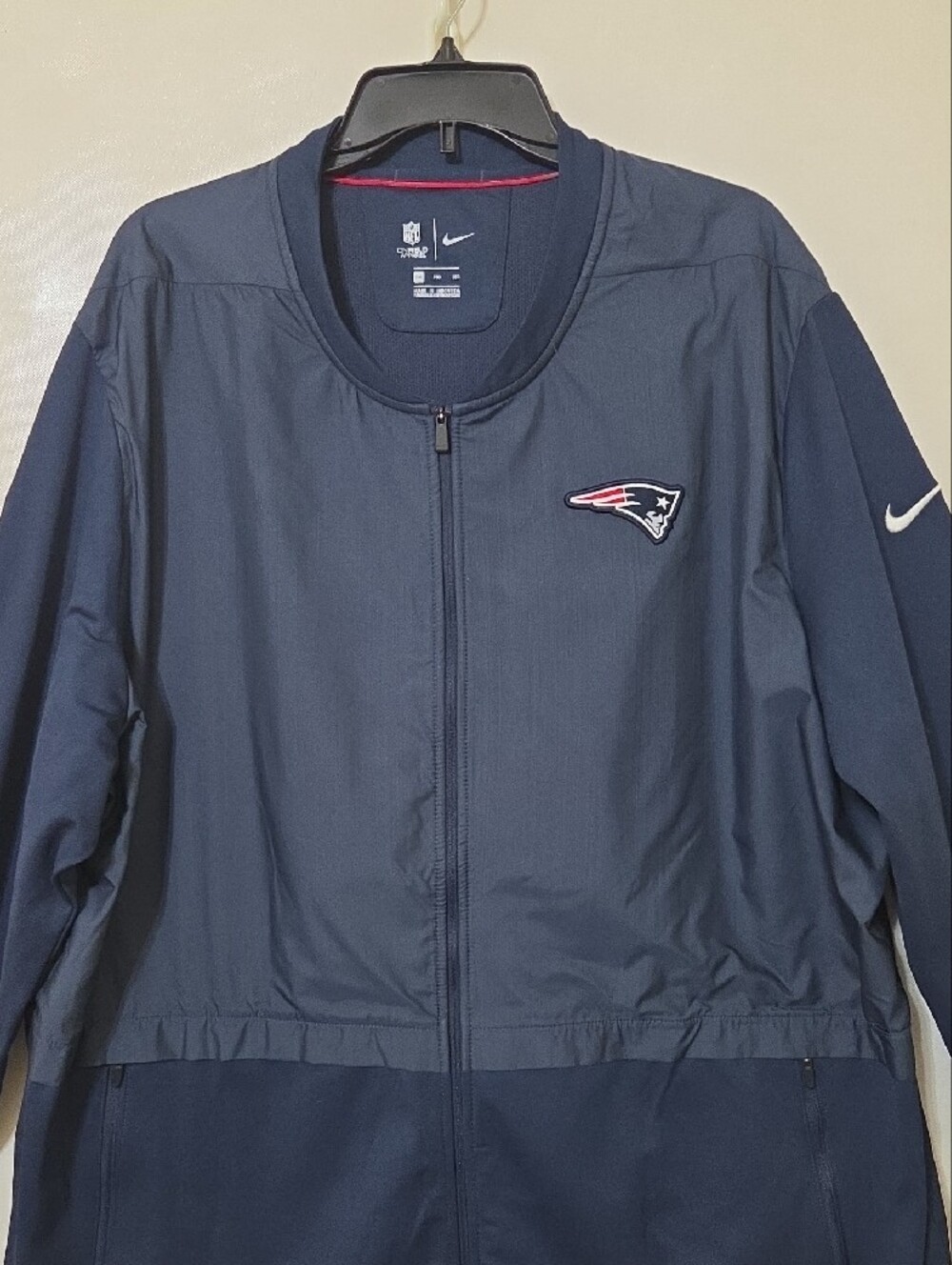 Nike NFL On Field Apparel Men's Navy New England Patriots Full-Zip Jacket - 3XL